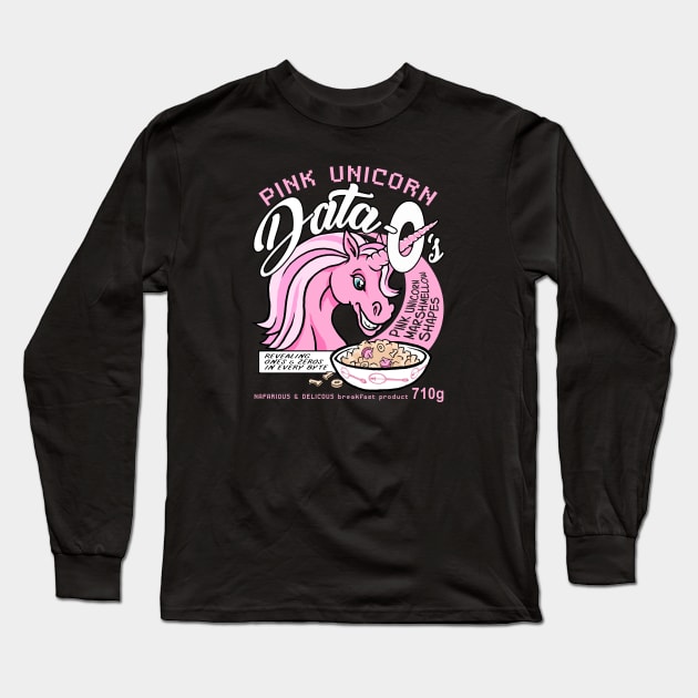 Pink Data Unicorn Long Sleeve T-Shirt by chadsuniverse